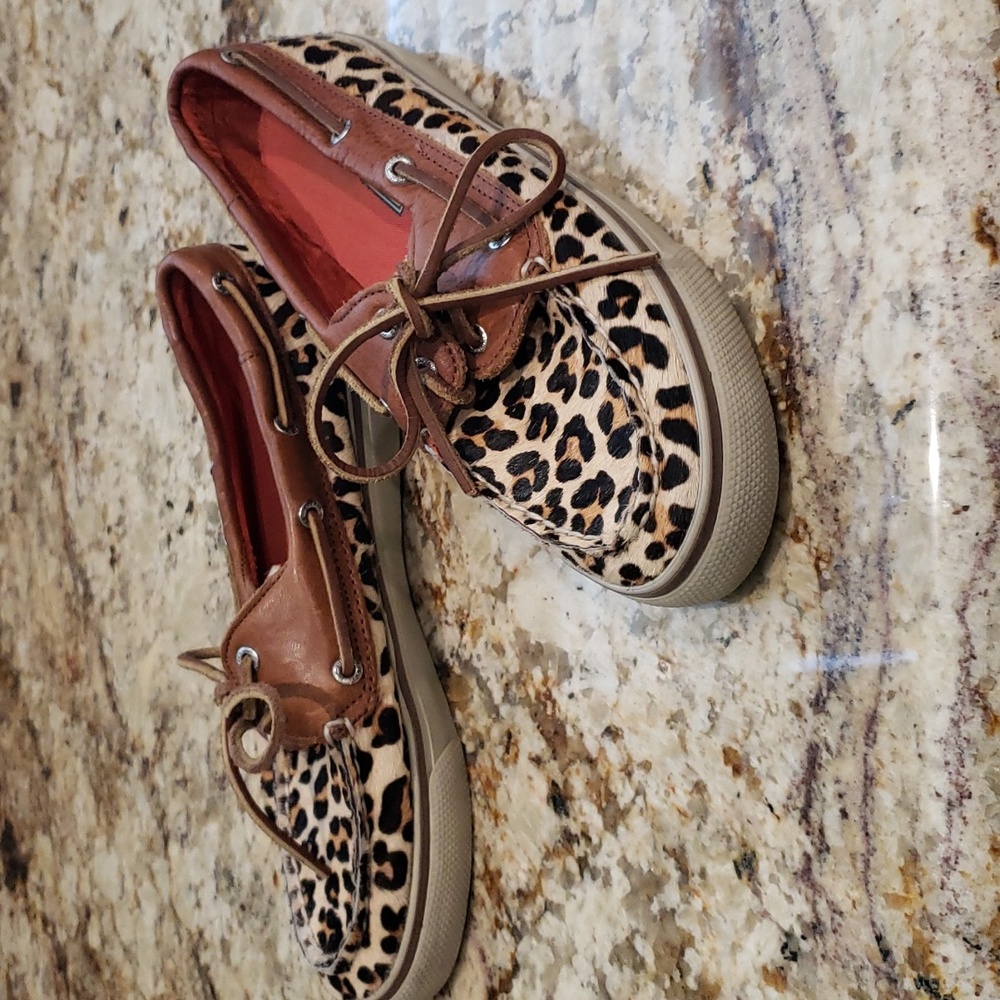 Womens Animal Print Sperry Top Sider Shoes Size 6.5 - Picture 2 of 6